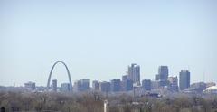 St. Louis skyline from Monks Mound