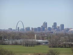 Telephoto view from the Cahokia Mounds