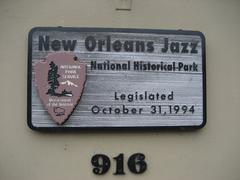 New Orleans Jazz National Historic Park office sign