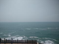 Kanyakumari Sea view with clear blue sky and gentle waves