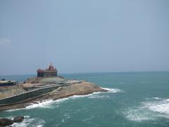 Kanyakumari coastline with calm sea and clear sky