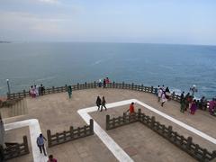 Kanyakumari coastal view with sea and rocks