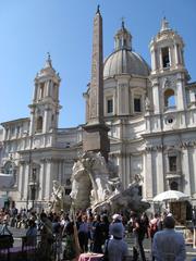 Fontana dei Fiumi by Bernini and Sant'Agnese in Agone by Borromini at Piazza Navona