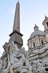 Fontana dei Quattro Fiumi in Piazza Navona, Rome