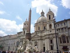 Piazza Navona in Rome with Sant'Agnese in Agone church