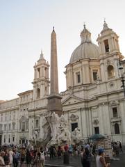 Piazza Navona in Rome with fountains and historic buildings