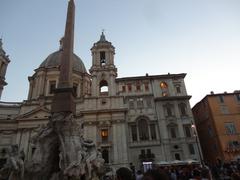 Piazza Navona in Rome with Baroque architecture