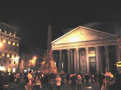 Piazza Rotonda with Pantheon in Rome, Italy