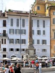 Egyptian obelisk in Piazza della Rotonda, Rome with the Pantheon in the background