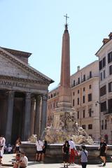 Pantheon and Fountain of the Pantheon with Macuto Obelisk, Rome