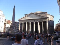 Pantheon in Rome with a large dome and classical facade