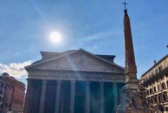 Fontana del Pantheon with Macuteo obelisk in Piazza della Rotonda, Rome