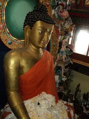 Tawang Monastery with mountains in the background