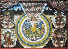 Buddhist Universe Meru with four directional deities