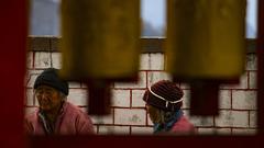 Nuns practicing Tibetan Buddhism in Jang Valley, Arunachal Pradesh