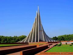 Jatiyo Smriti Soudho monument and memorial gardens near Dhaka, Bangladesh