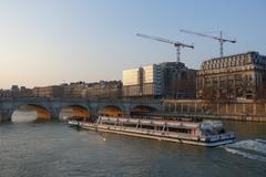 La Samaritaine and Pont Neuf in Paris on a sunny day