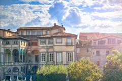 Italian village houses with architectural details