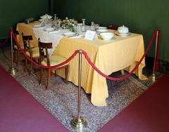 dining room of Palazzo Pfanner in Lucca