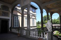 External staircase of Palazzo Pfanner in Lucca