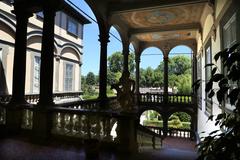 Palazzo Pfanner exterior staircase in Lucca