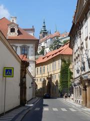 Valdštejnská Street with Valdštejnský, Pálffy, and Kolowrat Palace