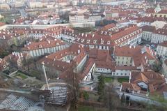 View of Prague from the upper floors of the Ústav šlechtičen