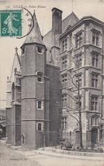 Palais Rihour, Lille, pre-World War I, black and white postcard