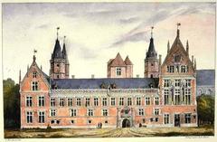 Palais de Rihour lithograph circa 1830