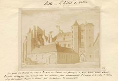 Lille Hôtel de Ville 19th-century drawing