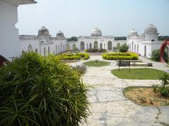 Neermahal in Tripura viewed from its garden