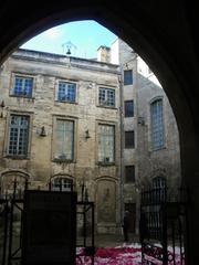 Courtyard of the Palais du Roure in Avignon, France