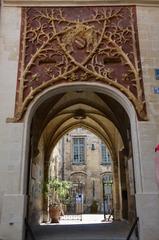 Entrance gate of an old palace to be restored at Avignon