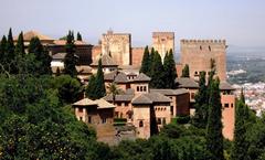 View of the Nasrid Palaces from the Generalife in Alhambra