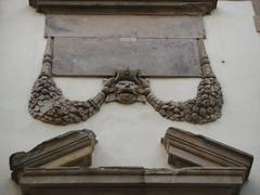 Lucca Ducal Palace mask sculpture