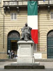 Palazzo Ducale courtyard statue in Lucca, Italy