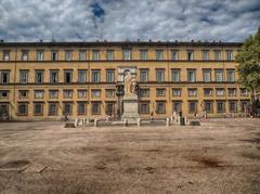 Piazza Napoleone statue and palace in Italy