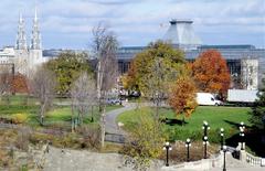 Major's Hill Park in Ottawa with lush greenery