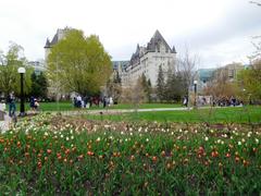 Major's Hill Park in Ottawa with green lawns and walkways