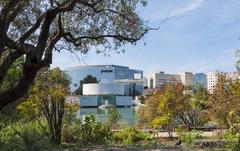 Parc Phoenix, Asian art museum, and business district of L'Arenas in Nice, France