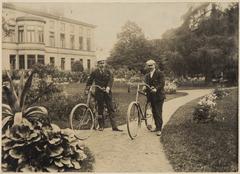 Two young men cycling in Sinebrychoff Park