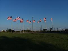 Ring of flags at Black Tom Island