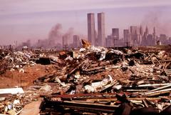 Illegal Dumping Area off the New Jersey Turnpike facing Manhattan across the Hudson River