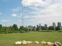 high rise buildings of Jersey City viewed from Liberty State Park