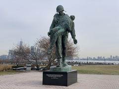 Bronze Holocaust Liberation Statue by Nathan Rapoport in Liberty State Park, Jersey City