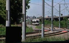 HB Light Rail near Liberty State Park station