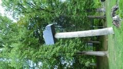 Marteau sculpture by Adrien Chevalley in Parc de Mon Repos, Lausanne