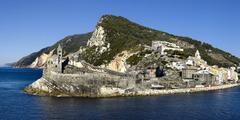 Panoramic view of Porto Venere from Palmaria Island