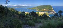 Parco Naturale Regionale di Porto Venere landscape with blue sea and rocky coastline