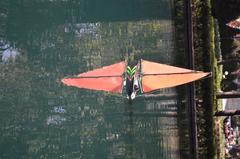 model ship on an artificial pond in Lincoln Park, Polanco, Mexico City